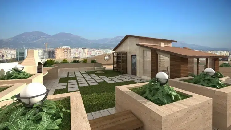 کاربرد عناصر دکوراتیو در طراحی روف گاردن